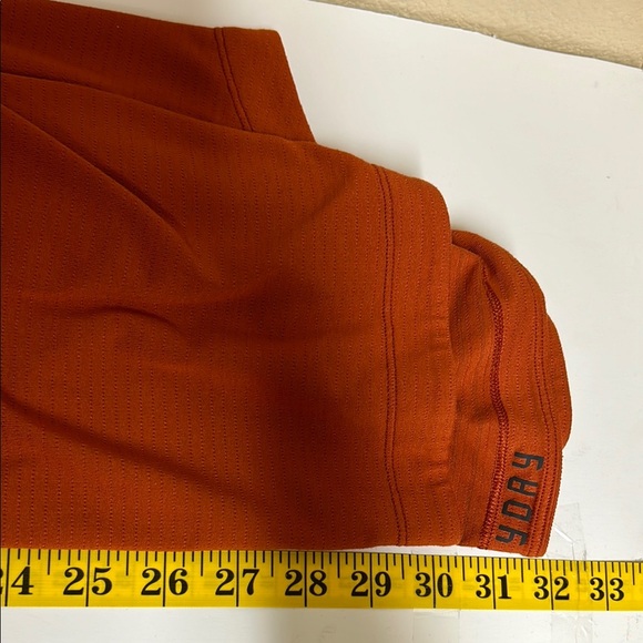 lululemon Shirt Mens L Orange Long Sleeve Tee terracotta Rust Orange Sport Prep - Picture 11 of 13